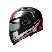 Motor Kask Çene Açılır Gözlüklü Ncr - 158 - Kırmızı Grafik - L