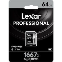 Lexar Professional 1667X LSD64GCBNA1667 64 GB SDXC UHS-II Hafıza Kartı
