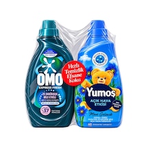 Omo Express Fresh Sıvı Deterjan Beyazlar Ve Renkliler 1480 Ml + Yumoş Açık Hava Etkisi Mavi Gelincik 1440 Ml Diğer