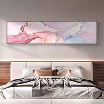 Soyut El Yapımı Yağlı Boya Tablo 136x60cm Hij4031