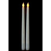 Lvsqvr 2 Adet Işıklı Şamdan Mum 34 Cm - Krem