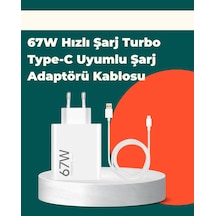 Güvenli Ve Hızlı Şarj İçin 67w Turbo Adaptör Type-c Kablo İle Diğer