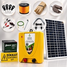 Gediz Eko 3000m2 Güneş Enerjili - Sensörlü Elektrikli Çit Sistemi Ahşap Kazık Dahil