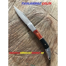 Özel Çelik Cep Bıçak El Yapımı Bıçak Avcı Kampçı Bıçağı Cep Bıçak Kahverengi