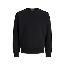 Jack & Jones Jjcleveland Pamuklu Bisiklet Yaka Sweat Erkek Sweat 12298440 Siyah
