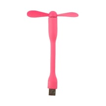 Esnek Taşınabilir Mini Usb Vantilatör Fan Serinletici Laptop Powerbank Uyumlu Sessiz Güçlü Pervane Pembe