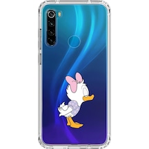 Xiaomi Redmi Note 8 Uyumlu Şeffaf Kılıf Couple Ördek 1 Tasarımlı