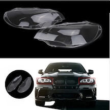 BMW X6 E71 Sağ Sol Far Camı Seti 20112014 Arası