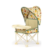 Plus Taşınabilir Ve Katlanabilir Mama Sandalyesi Bebek Ve Küçük Çocuklar İçin Tepsili Yükseltici Sandalye, Güvenlik Kemeri, Kolay Ve Kompakt Katlama Taşıma Çantalı Karpuz & Ananas Çok Renkli