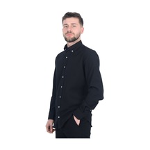 Cengiz İnler Düğmeli Yaka Erkek Gofre Gömlek 001