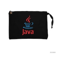 Zepplin Giyim Java Logo Siyah Clutch Astarlı Cüzdan / El Çantası Siyah