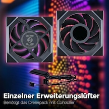 Li Unı Fan Reverse Sl Wıreless Lcd 1x120mm Siyah Kasa Fanı G99.12rsllcd1w1b.00