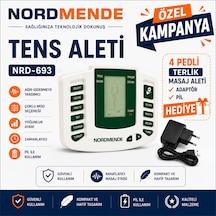 Ersnordmende Tens Cihazı 4 Pedli Dijital Cihazı Adaptör 4 Ped Ve Pil Hediyeli