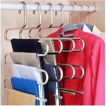 Dolap İçi 5 Katlı Pantolon Eşarp Şal Askısı Akıllı Askı Metal Gri Diğer