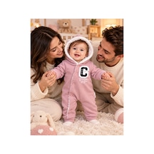 Genel Markalar Pudra Pembe Kapüşonlu Bebek Tulum Pembe - 926463769 Pembe