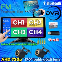 2 Ad 720p Ahd 170'' Kamera Dokunmatik Video Müzik Dvr Ekran