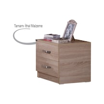 Pasific Home Milas 2 Çekmeceli Komodin Meşe