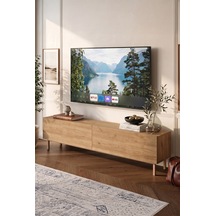 Future Tv Ünitesi Sehpası Ahşap Ayaklı 180cm Sepet Fr8x-s Kahverengi
