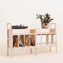 Woodesk Welle, Ahşap, Konsol Ve Raf Sistemi, 140x90 Natural Renk