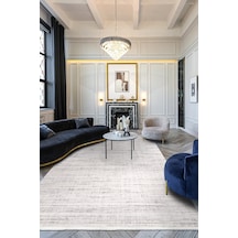 Youdayhomecollection Arya-krem/gri - Salon,oturma Odası,koridor-robot Süpürgeye Uyumlu-kolay Temizlenebilir - 100x100 Çok Renkli