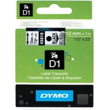 Dymo 45010 Şeffaf/Siyah D1 Yedek Şerit 12 MM X 7 M