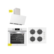 Silverline BO6504W01 - CS5335W01 -3457 Soho Beyaz Ankastre Set