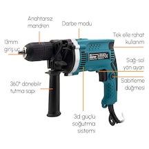 Prohummer PH250 Profesyonel Elektrikli Darbeli Matkap Mavi