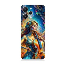 Xiaomi Redmi 12 Uyumlu Viyolonsel Çalan Kadın Desenli Silikon Kılıf