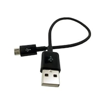 4568 Micro Usb Kısa Data Şarj Kablosu Android Uyumlu 15 Cm