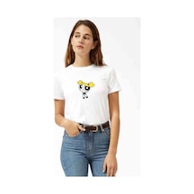 Powerpuff Girls Bubbles Kadın Beyaz Tshirt