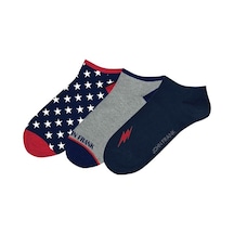 John Frank Üçlü Kısa Çorap Multıcolor (488750213)-Std Çok Renkli