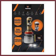 Storeşahin Slim Mercekli H7 Led Far Ampulü 40w 12v Fanlı Vr Pro H7 Led Xenon Beyaz Işık Shn0720