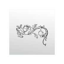 Folyo Sticker Çiçek Deseni Adkpquy341 70cm Uzunluk Siyah