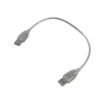 Usb Erkek-Erkek Kablo 50 Cm Şeffaf