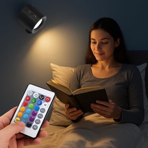 Magnetik Yapışkanlı Uzaktan Kumandalı Işık Oda Salon Işıklandırmak İçin Lamba İç Mekan İçin Uygun Şarjlı Aydınlatma Yatak Odası Çocuk Odası Aydınlatması Bd80a Bd80a - Siyah &
