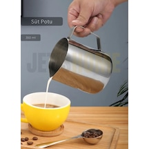 Süt Potu Paslanmaz Süt Köpürtme Sürahisi Çelik Pitcher 350 Ml