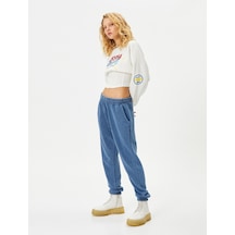 Koton Jogger Eşofman Altı Soluk Efektli Cepli Pamuklu Lacivert 4wal40108ık 4WAL40108IK725 Lacivert