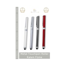 Kalem Lüks Metal Ofis Hediyesi Dokunmatik Fonksiyonlu Şık Prestijli Touchpen Roller Kalem Füme Çok Renkli
