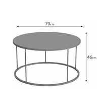 Orta Sehpa Terra Lüx Gümüş Krem Çok Renkli