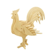 3D Ahşap Horoz Maket Puzzle 37 Parça