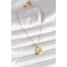 Mey İthalat 316l Çelik Gold Renk Zincir Zirkon Taş İşlemeli Hilal Yıldız İşlemeli Madalyon Model Kadın Kolye - Özel Seri Meyeb67fa36c6c29b9e9264010a8a altın