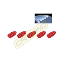Otomarketin Mini 5 Li Balık Sırtı Anten Kırmızı
