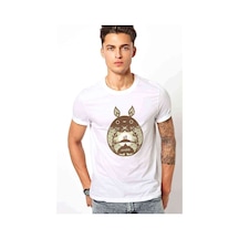 My Neighbor Komşum Totoro Baskılı Beyaz Erkek Tshirt (534760288)