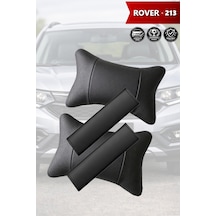 Rover 213 Uyumlu Deri Yastık Deri Kemer Koruyucu Siyah Set Lüks