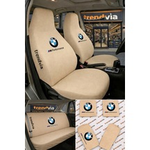 Bmw Logolu Oto Koltuk Kılıfı Ön Arka Set Penye Likralı Universal Koltuk Koruyucu Servis Kılıfı 26228268