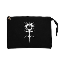 Ghostemane Logo Siyah Clutch Astarlı Cüzdan / El Çantası Siyah