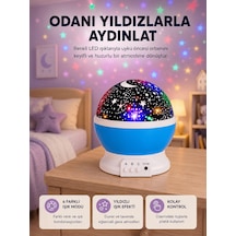 Renkli Led Gece Lambası 6 Işık Modlu Çocuk Odası Atmosfer Aydınlatma Resimdeki