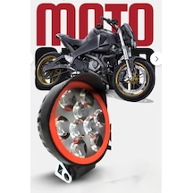 1 Adet 2 Modlu Motosiklet Led Far Takımı Flash Modu - Beyaz Işık 12v