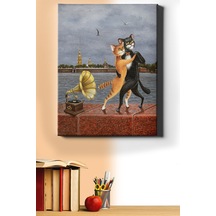 Webstyle Sayılarla Boyama Seti Kasnaklı Aşık Kedilerin Dansı 40 X 50 Cm
