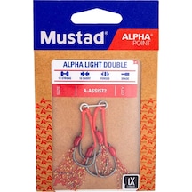 Mustad Alpha Point Alpha Light Double Asist Olta İğnesi A-assıst2 6-2a